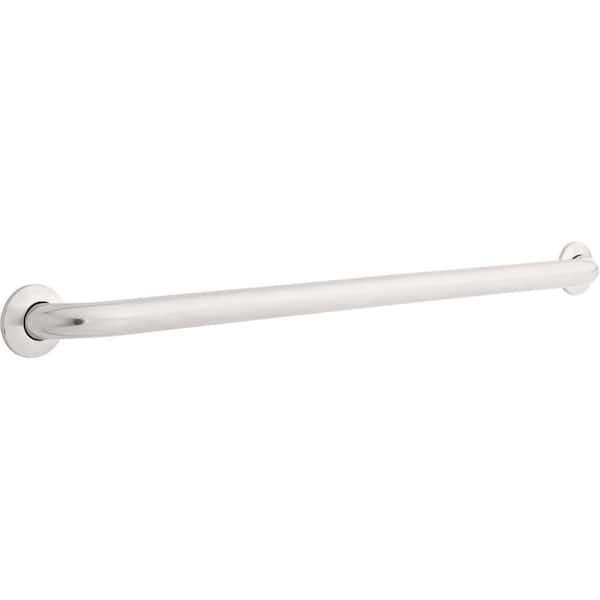 Delta 36 in. x 1-1/2 in. Concealed Screw Grab Bar in Peened and Bright Stainless Steel