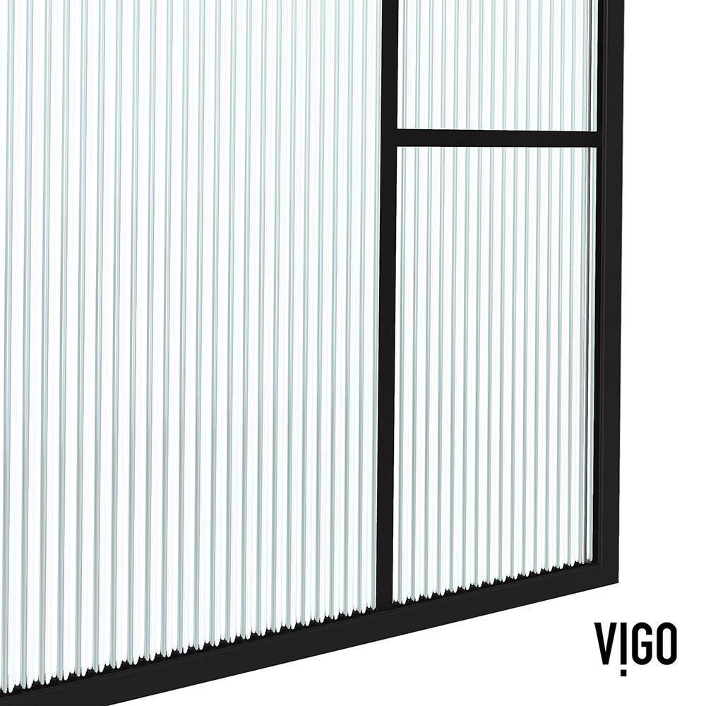 Meridian Matte Black Framed Shower Screen with Mixed Glass