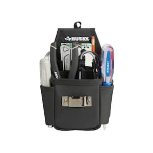 6.7 in. 3-Pocket Black Utility Plus Tool Pouch