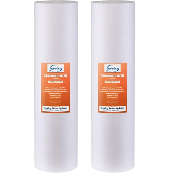 ISPRING Whole House Sediment Water Filter Replacement Cartridge 20 in. x 4.5 in. 5-Micron (Pack of 2)