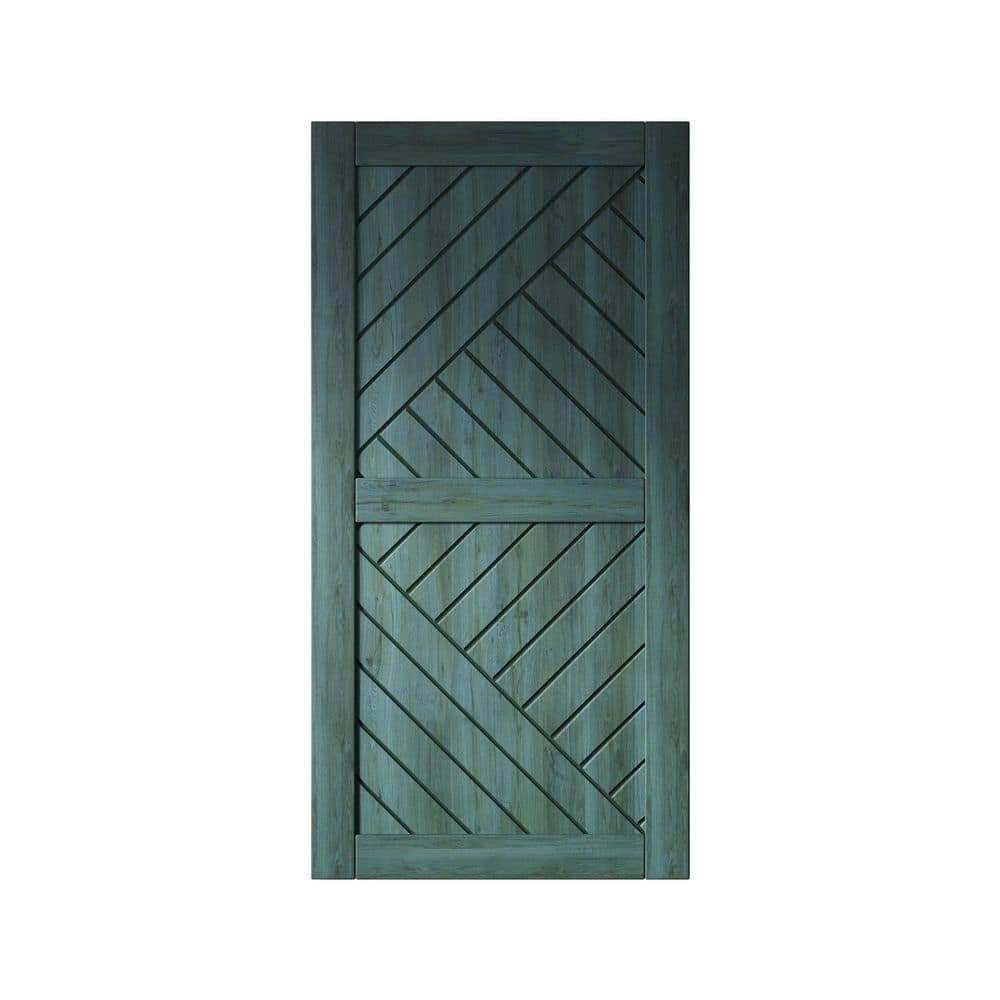 HT 36 in. x 80 in. C-Panel Solid Core Royal Pine Geometric Design Pine Wood Interior Sliding Barn Door Slab price history on PriceWatchPro