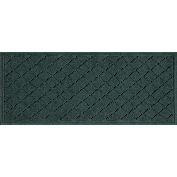Bungalow Flooring Waterhog Argyle Evergreen 22 in. x 60 in. PET Polyester Indoor Outdoor Runner Door Mat