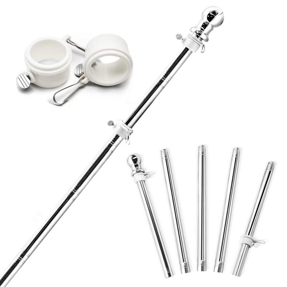 1 in. Adjustable Stainless Steel Flag Pole with Tangle Free Rotating Rings Rustproof Wall Mount for House Yard price history on PriceWatchPro