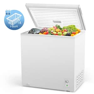 33.19 in. 7 cu. ft. Manual Defrost Chest Freezer with Adjustable Temperature and Garage Ready in White