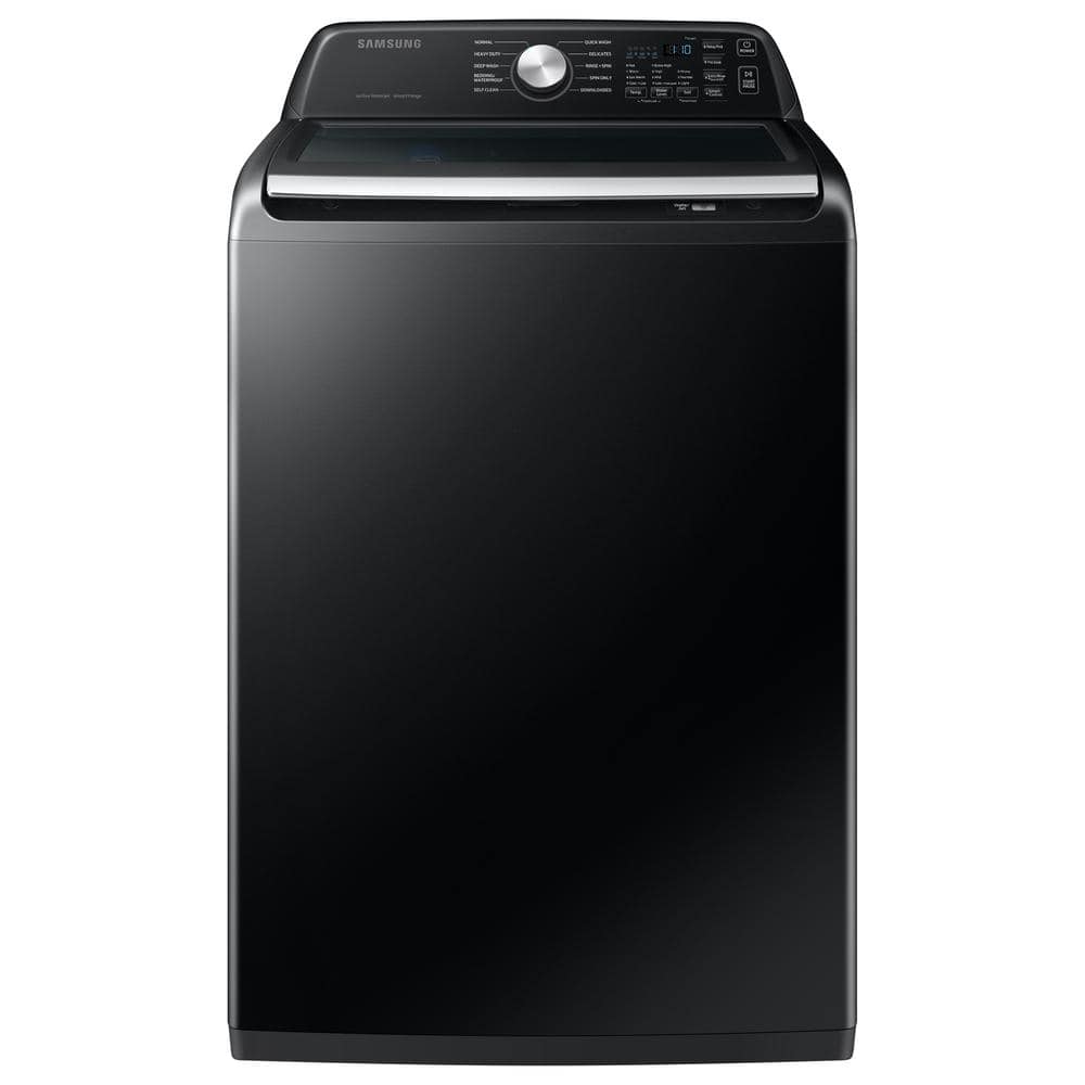 4.6 cu.ft. Large Capacity Smart Top Load Washer with ActiveWave Agitator and Active WaterJet in Brushed Black -  Samsung, WA46CG3505AV