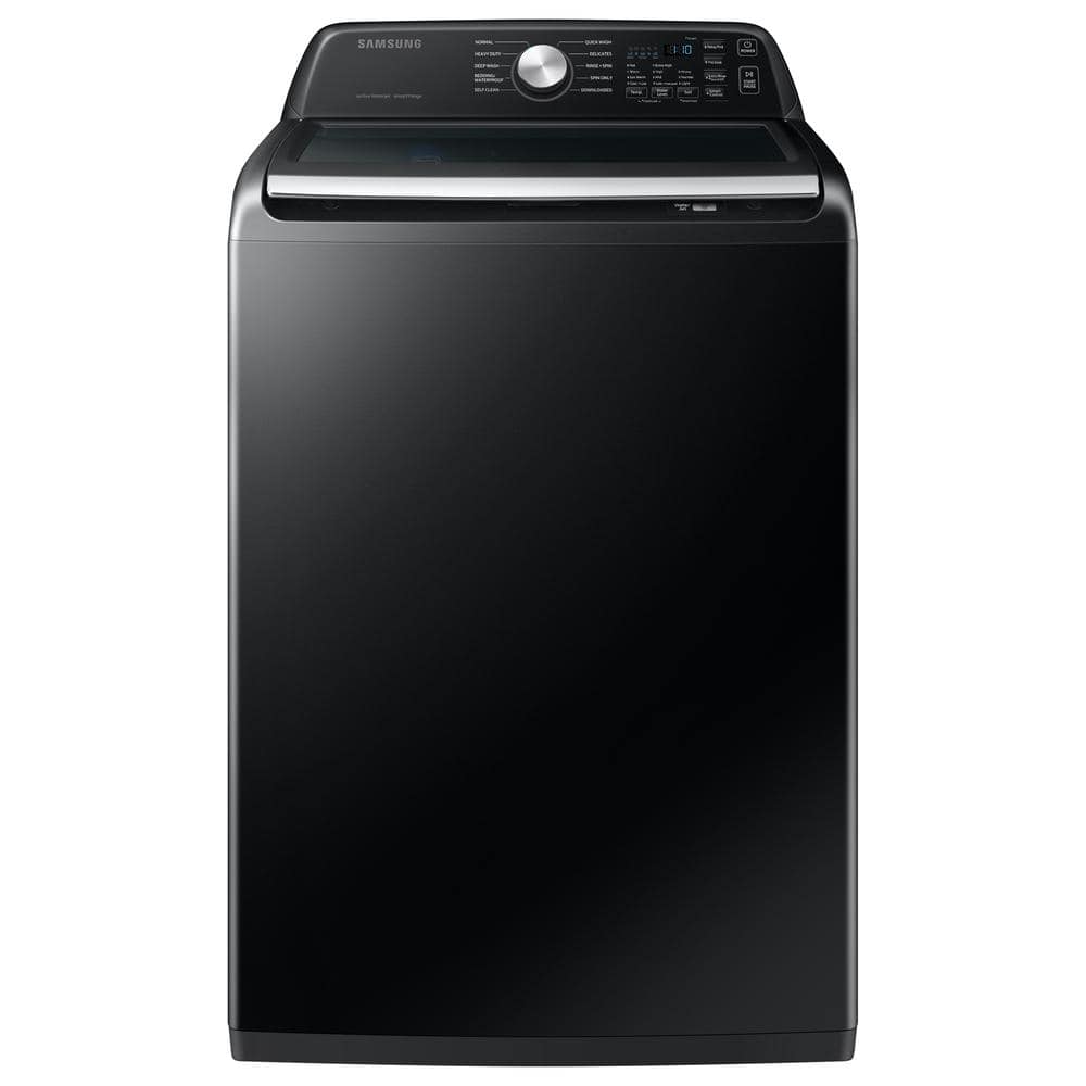 Samsung 4.6 cu.ft. Large Capacity Smart Top Load Washer with ActiveWave Agitator and Active WaterJet in Brushed Black
