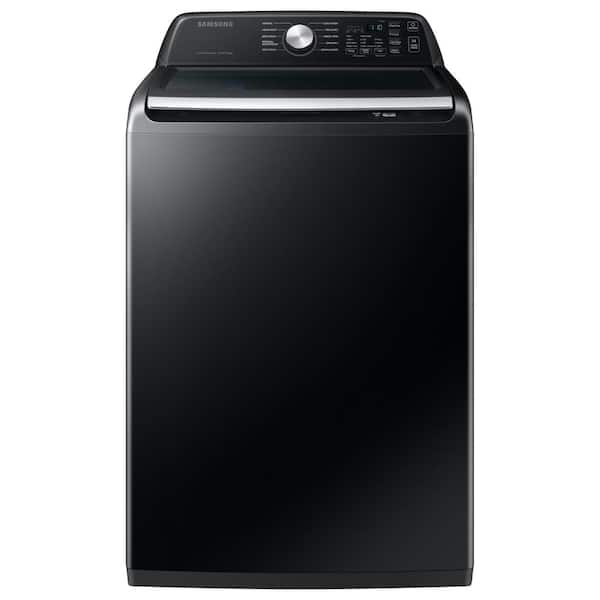 Samsung 4.6 cu.ft. Large Capacity Smart Top Load Washer with ActiveWave Agitator and Active WaterJet in Brushed Black