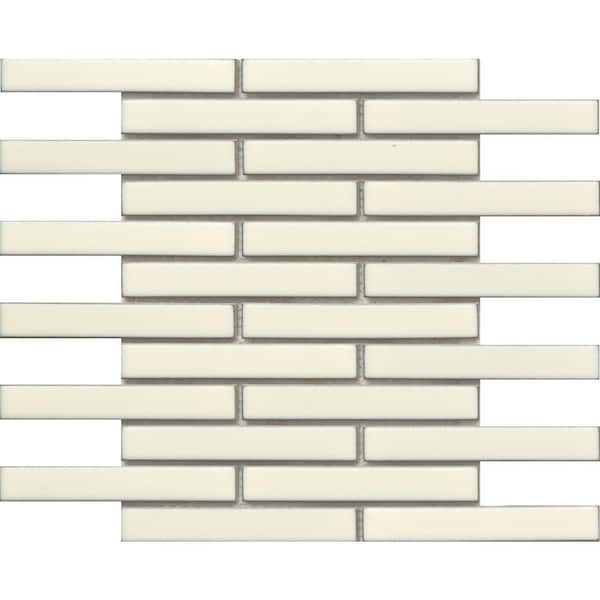 Emser -Miletone 11-Pack White Porcelain Border Tile (12-in x 12-in)