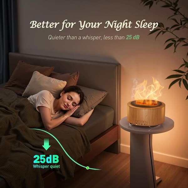 500ml Large Capacity Essential Oil Diffuser Fireplace Shape Aroma