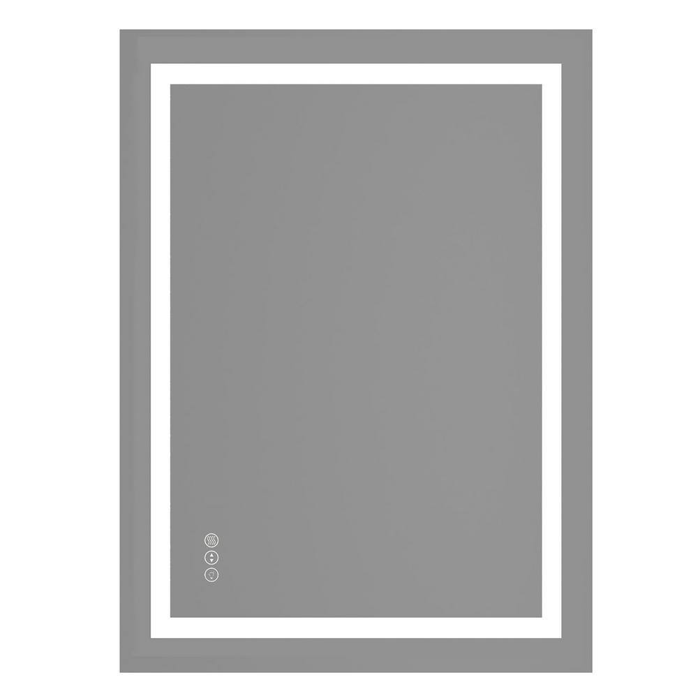 TOOLKISS 60 in. W x 28 in. H Rectangular Aluminum Framed Wall Bathroom