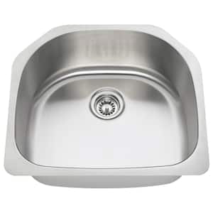 Undermount Stainless Steel 24 in. Single Bowl Kitchen Sink