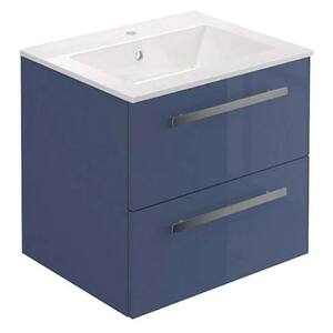 Ambra 24 in. W x 18 in. D x 20 in. H Bath Vanity in Blue Distante with White Tekorlux Vanity Top with Basin