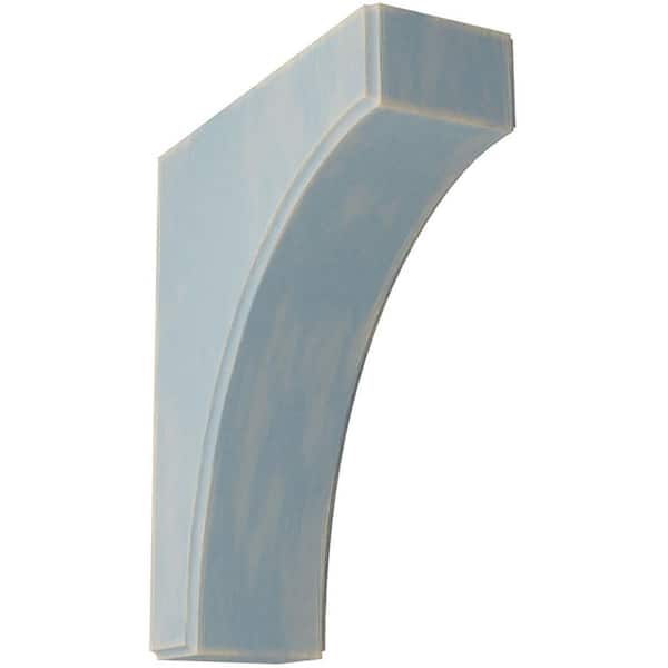Ekena Millwork 3-1/2 in. x 12 in. x 10 in. Driftwood Blue Clarksville Wood Vintage Decor Bracket