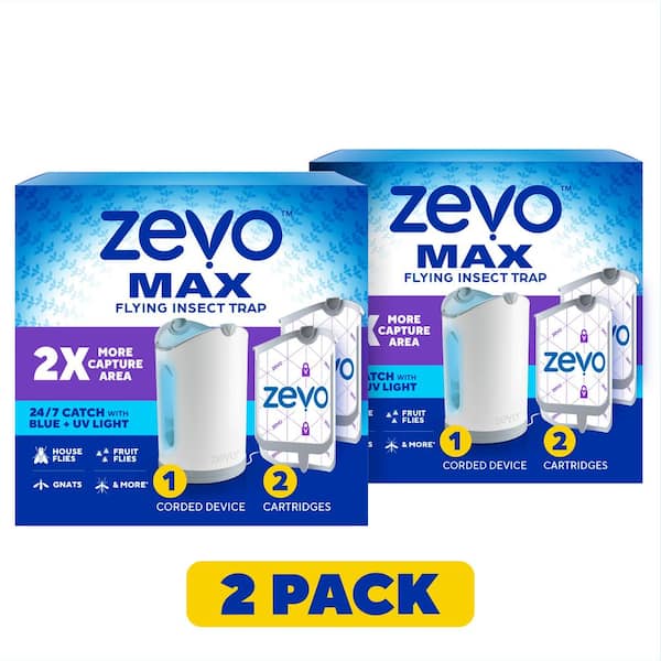 ZEVO Max Flying Insect Trap 1-Plug-in Base and 2-Refill Cartridges