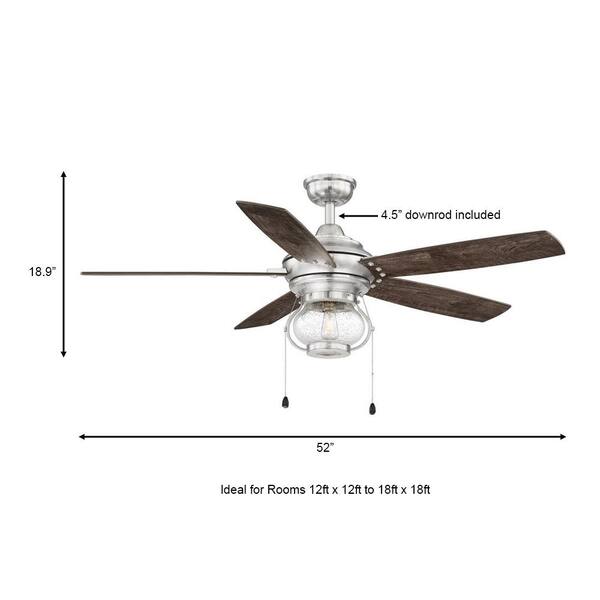 Led Outdoor Brushed Nickel Ceiling Fan, Ceiling Fan Weights Home Depot