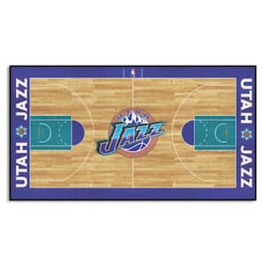 NBA Retro Utah Jazz Purple 2 ft. x 4 ft. Court Area Rug
