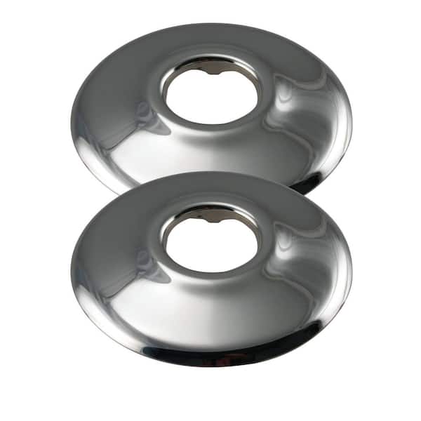 Westbrass 2-1/2 in. O.D. (1/2 in. IPS) Brass Sure Grip Flange, Polished Chrome