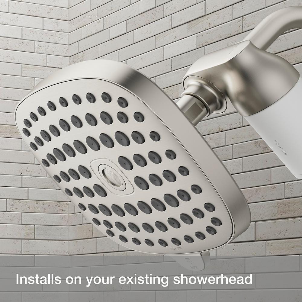 Vibrant Brushed Nickel Wall Mounted Shower Filter Attachment