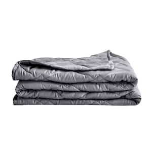 Grey Tencel 50 in. x 60 in. x 10 lbs. Weighted Throw Blanket