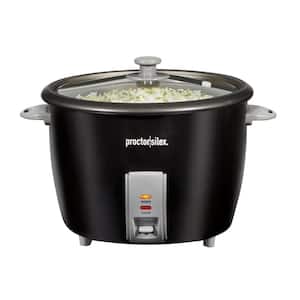 30-Cup Black Rice Cooker with Steamer and Accessories