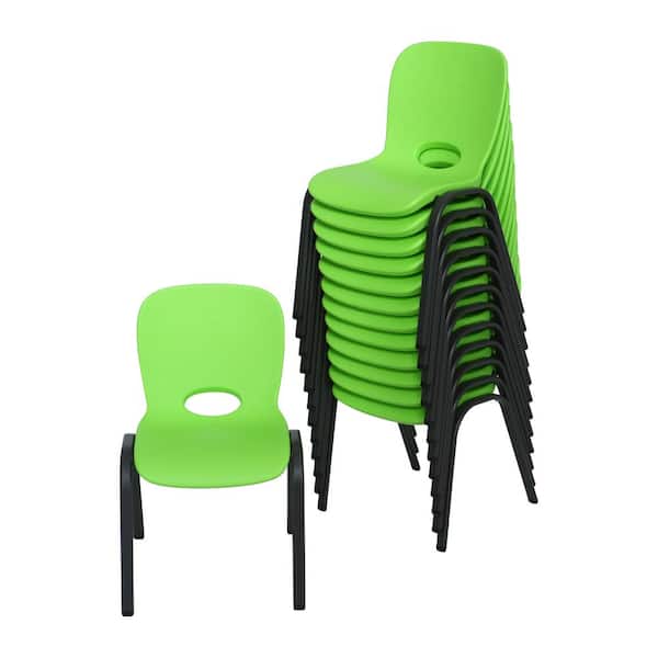 Lifetime Lime Green Stacking Kids Chair (Set of 13)