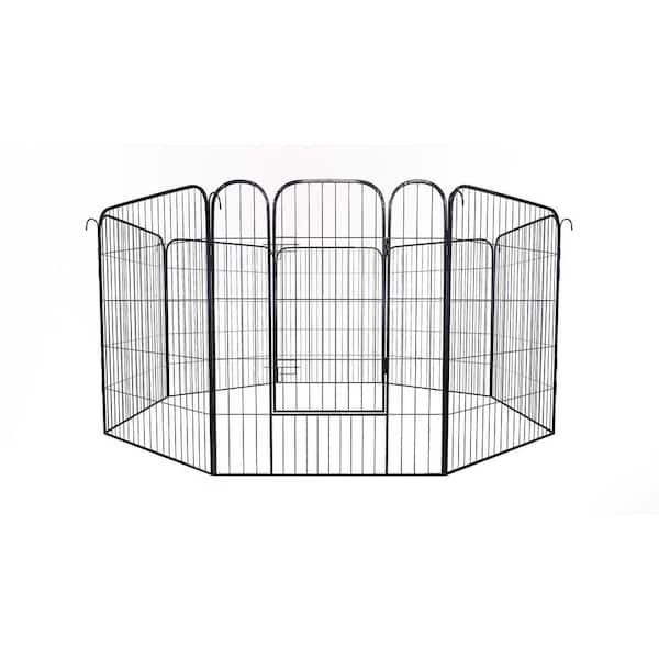 Foobrues 0.0007-Acre Wireless Large Indoor Metal Puppy Dog Run Fence/Iron Pet Dog Playpen Dog Pens