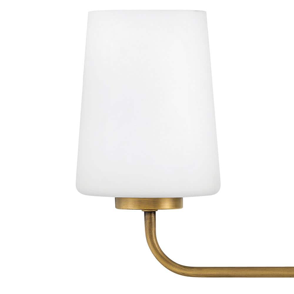 Heritage Brass 4-Light Vanity with Etched Opal Shades