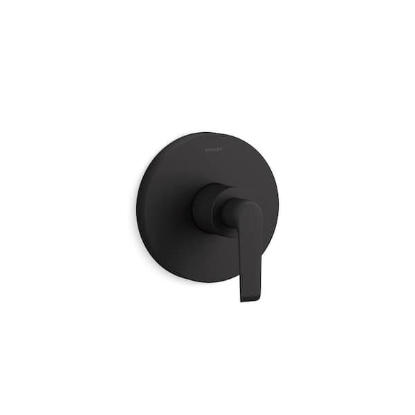 KOHLER Avid 1-Handle Valve Trim with Lever Handle in Matte Black