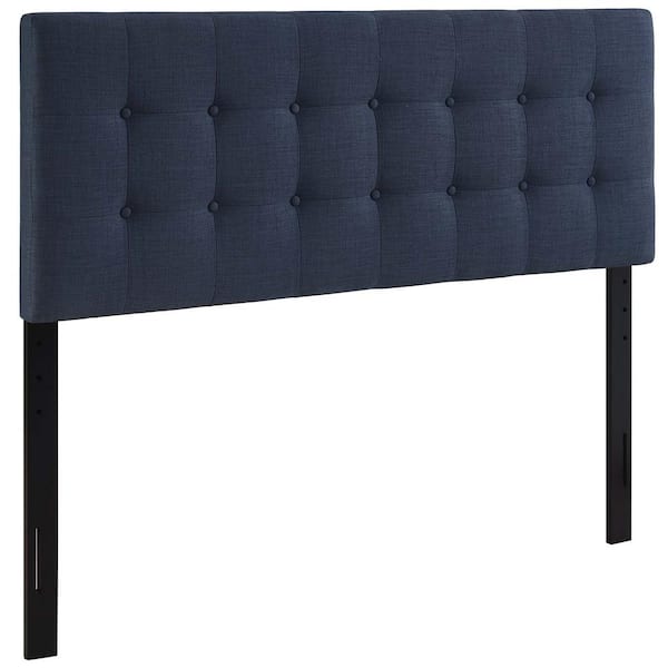 MODWAY Emily Navy Full Upholstered Fabric Headboard