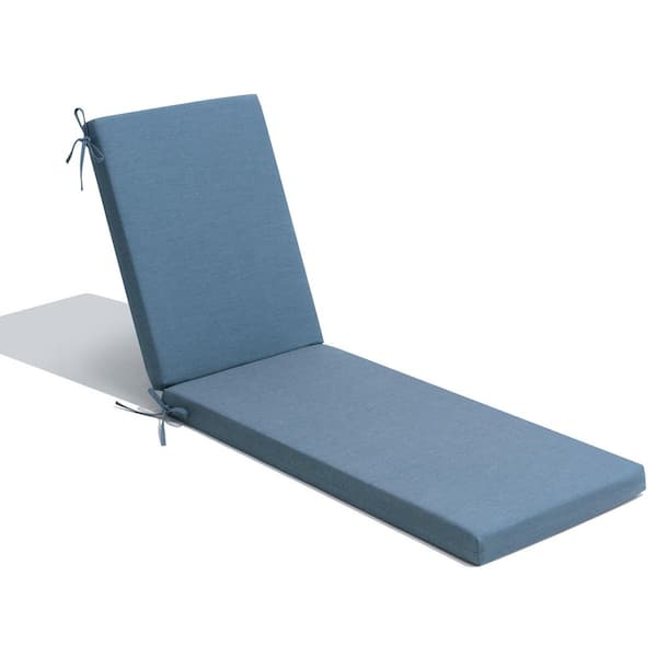 20.9 in. x 71.8 in. Sunbrella Outdoor Chaise Lounge Cushion in Spectrum Denim Blue