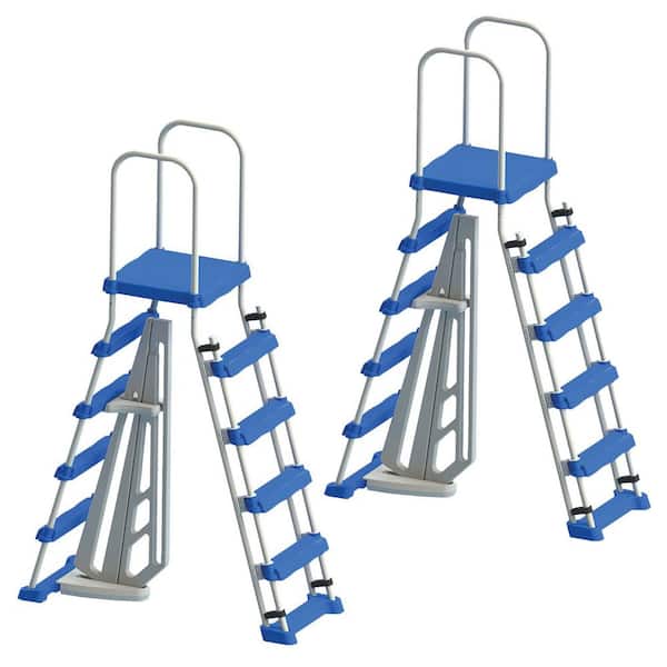 Swimline A Frame Ladder Above Ground Pool with Barrier for 48 in. Pools (2-Pack)