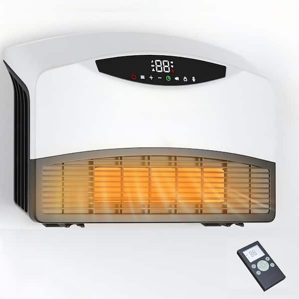 1500W Electric Smart Wall Heater, PTC Furnace for Indoor, Adjustable Thermostat,Convention Remote Control, 24H Timer