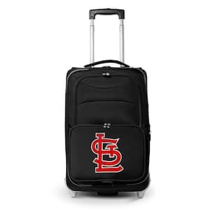 MLB St Louis Cardinals 21 in. Black Carry-On Rolling Softside Suitcase