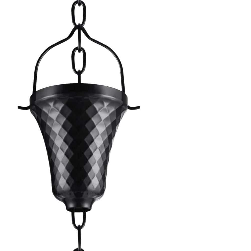 8.5 ft. Black Rain Chains, Powder Coated Downspouts Rain Catcher Diverter Metal Outdoor Decorative, Easy Installation price history on PriceWatchPro