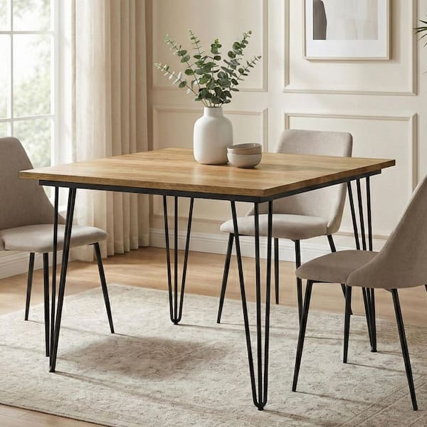 Simpli Home Hunter SOLID MANGO WOOD and Metal 42 in. Square