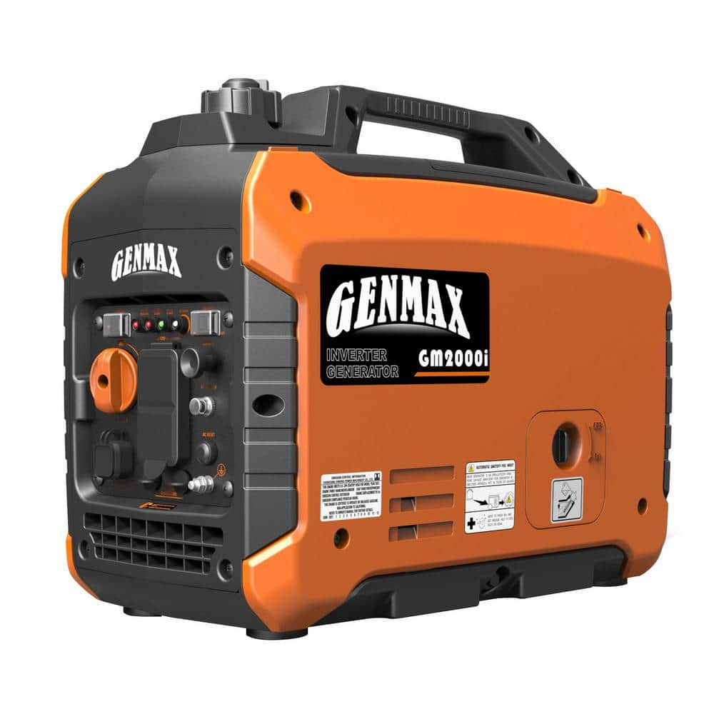 GENMAX 2000 Watt Recoil Start Gasoline Powered Inverter Generator with ...