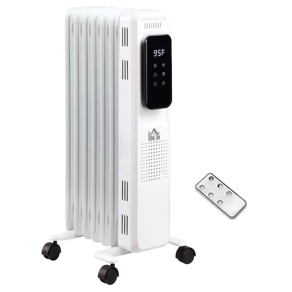 Unbranded 1500-Watt 24.75 in. White Freestanding Forced Air Electric Ceramic Space Heater with 3 Modes, Timer, and Remote