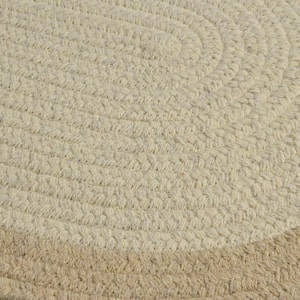 North Natural 6 ft. x 6 ft. Round Braided Area Rug