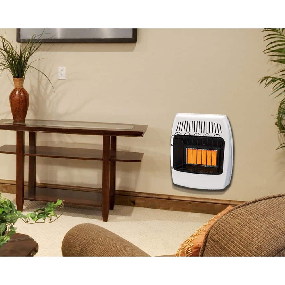 White 24" Natural Gas Infrared Wall Mounted Heater