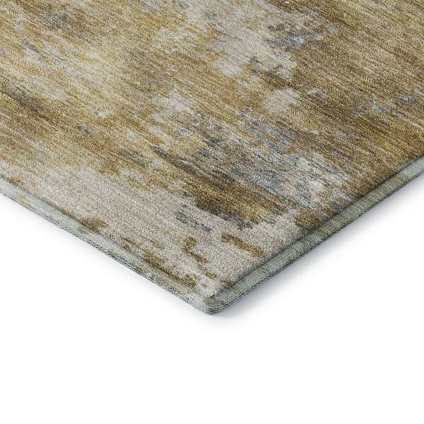 Mayfield Premium Machine Washable Abstract AMF2144 Brown 3 ft. x 4 ft. Area Rug