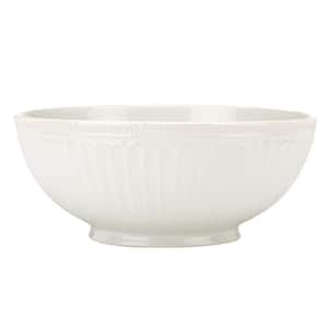 French Perle Groove White Serve Bowl