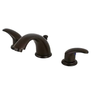 Legacy 8 in. Widespread 2-Handle Bathroom Faucets with Plastic Pop-Up in Oil Rubbed Bronze