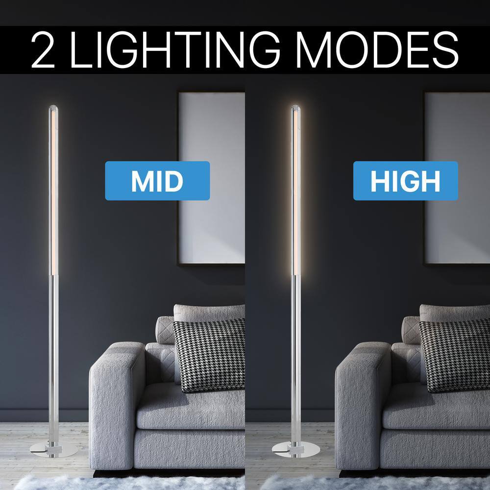Arc Touch 68" Black Polished Steel LED Floor Lamp