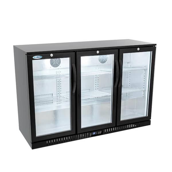 Cooler Depot 18 cu. ft. Commercial Slim Narrow Upright Display Refrigerator  2-Glass Door Beverage Cooler in Black dxxlgs-650w - The Home Depot