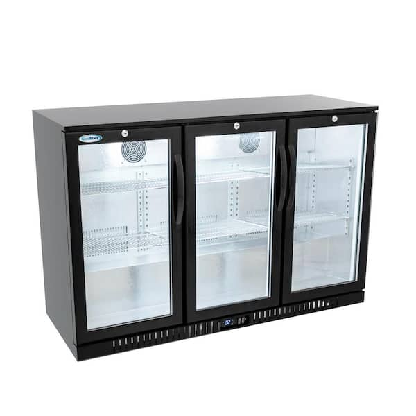 53 3-Door Heating Glass Undercounter Beverage Cooler Drink Center