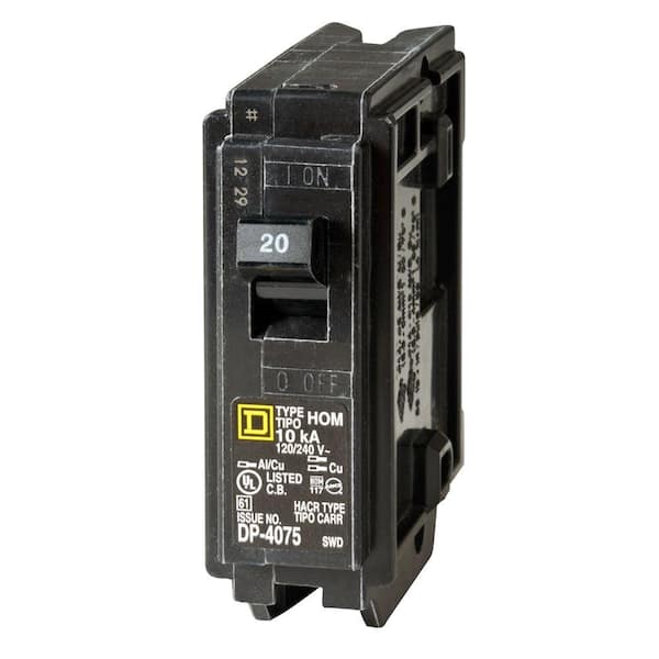 Details about   Square D  20 Amp Breaker FH16020A 1 POLE 277VAC 
