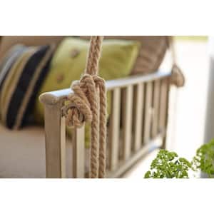 Cane Patio Outdoor Patio Swing with Square Back CushionGuard Cushions