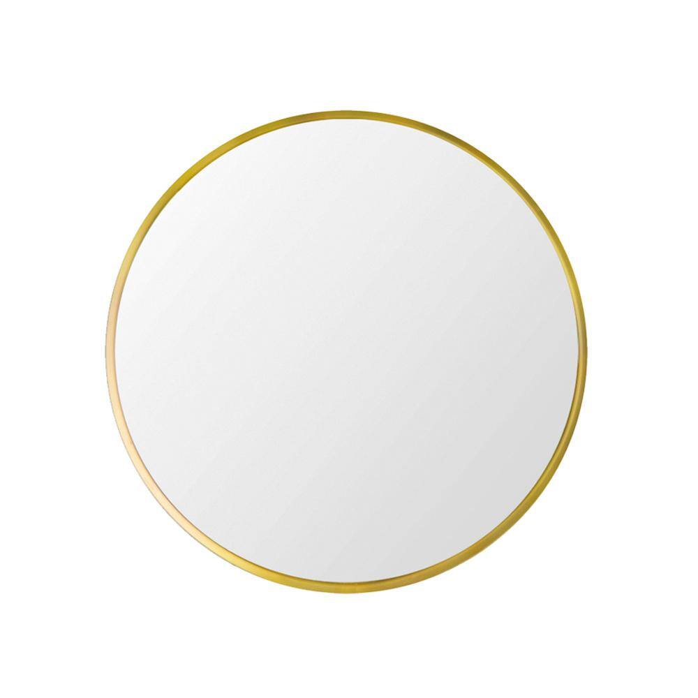 Tahanbath 32 in. W x 32 in. H Small Round Alloy Metal Framed Wall ...