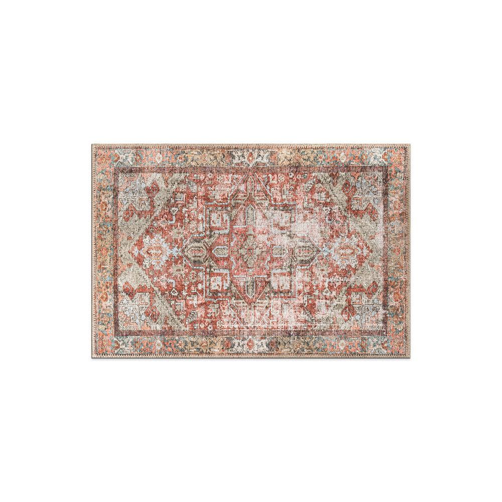 Vintage Boho Medallion Multi-Color Synthetic 2'x3' Area Rug