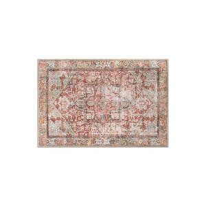 Amber Multi 2 ft. x 3 ft. Vintage Boho Medallion Machine Washable Non Slip Area Rug